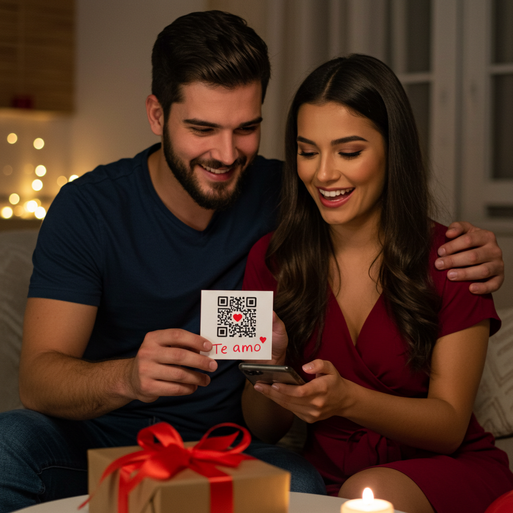 Momento da entrega do QR code