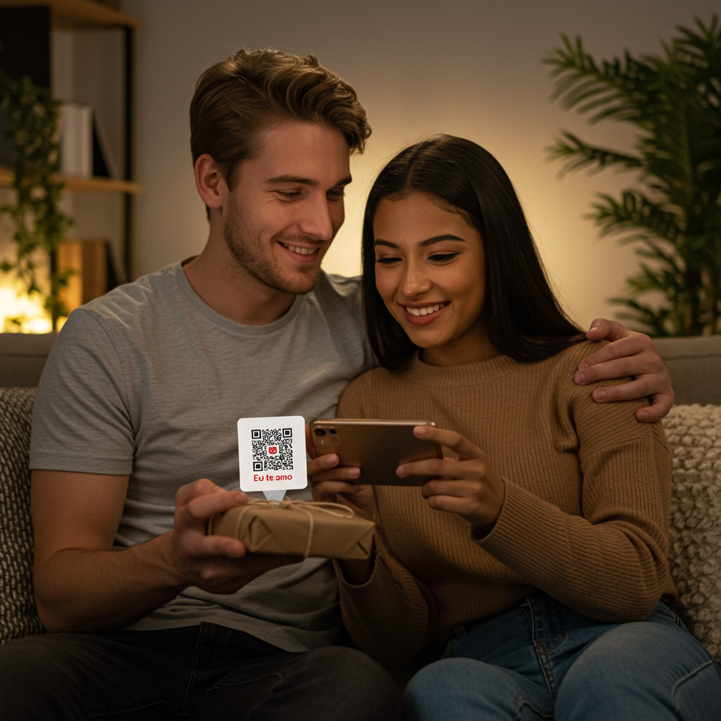 Casal vendo a página juntos
